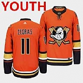 Youth Anaheim Ducks #11 Trevor Zegras Orange Adidas Jersey Dzhi,baseball caps,new era cap wholesale,wholesale hats